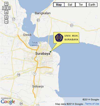 Location Google Map Master of Education University of Muhammadiyah Surabaya Nomor